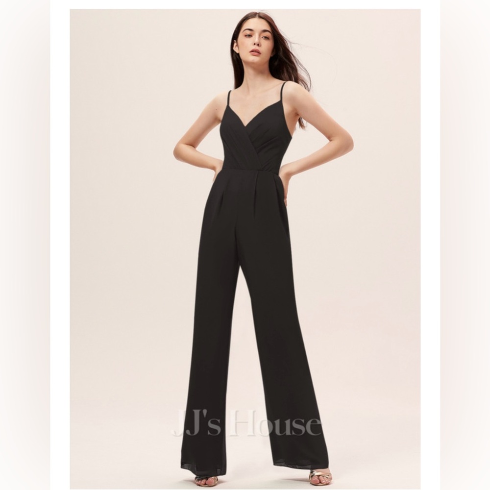 JJ's House Black V-Neck Jumpsuit
